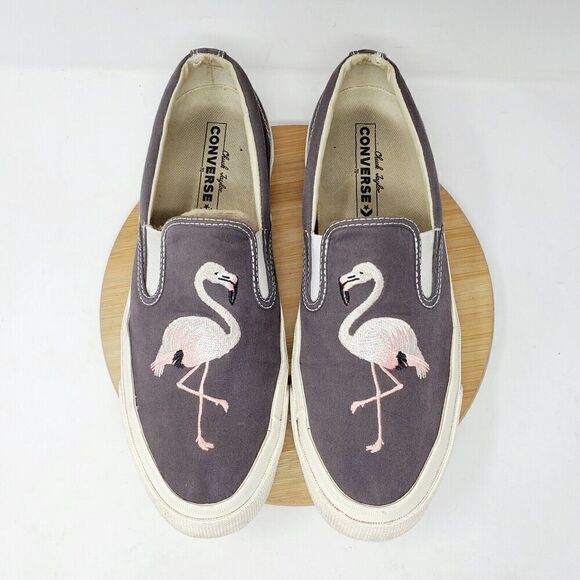 Converse Chuck Taylor 70 Shoes Womens 10 Grey Flamingo Slip On Sneakers - Picture 1 of 15
